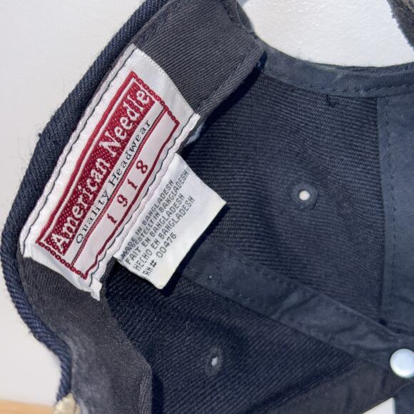 Vintage Harley Davidson Hat Cap Strap Back Black Ride Like The Wind Wool Leather - Picture 8 of 11